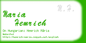 maria hemrich business card